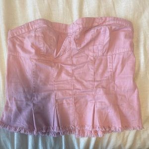 Free People Pink Better Days tube top